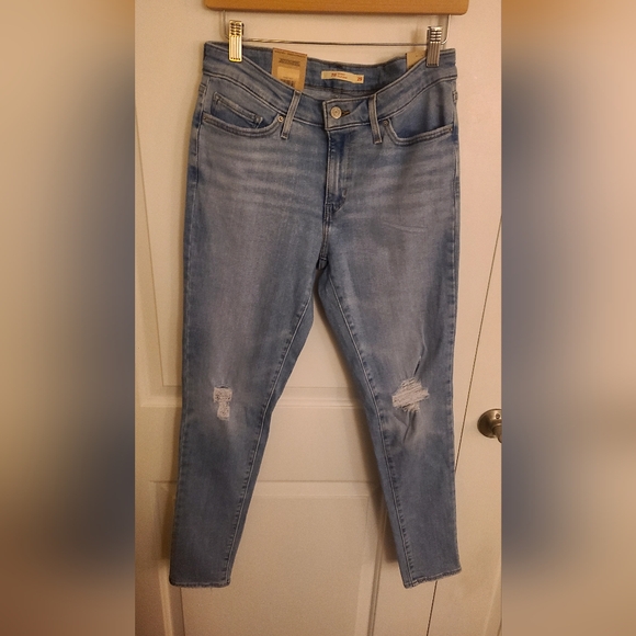 Levi's 711 skinny jeans light blue wash - Picture 3 of 6